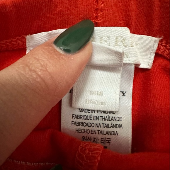 Burberry Kids 18M Girls Red Penny Logo Leggings Cozy Comfortable Cotton Skinny - Picture 5 of 6